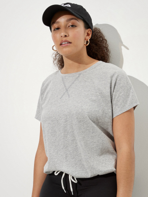 Ae Cinched Front Crew Neck T-shirt