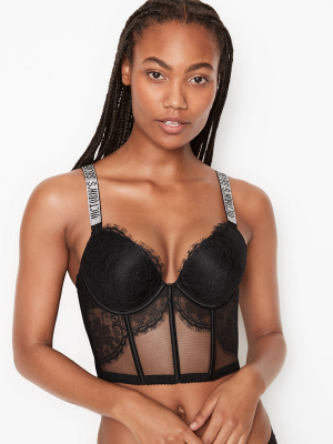 Very Sexy Lace Shine Strap Push-up Bra Top