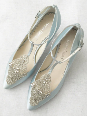 Blue Kitten Heel Wedding Shoes Vintage Bridal Heels