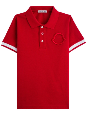 Moncler Enfant Logo Embroidered Polo Shirt