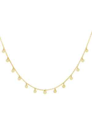 Sterling Delicate Disc Choker