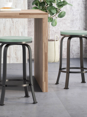 Set Of 2 Skyla Modern Industrial Swivel Counter Height Barstool - Christopher Knight Home