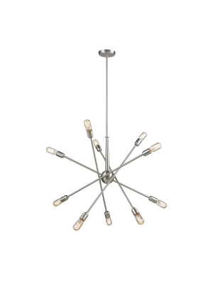 Delphine 10 Chandelier In Satin Nickel Design By Bd Fine Lighting