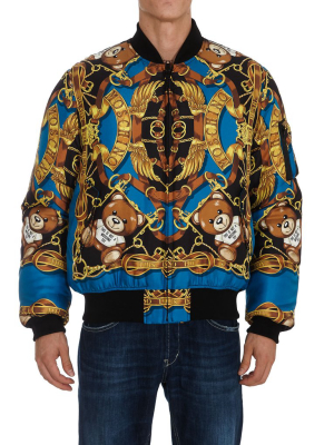 Moschino Baroque Print Bomber Jacket