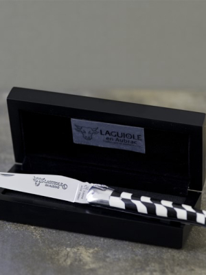 Laguiole En Aubrac Ebony Wood & Ivory Folding Knife