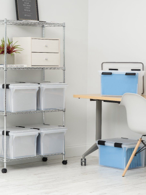 Iris Usa Letter And Legal Size Weather Tight Storage Container, Clear