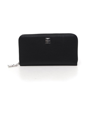 Givenchy Logo Plaque Zipped Wallet