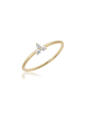 Ef Collection Diamond Trio Stack Ring