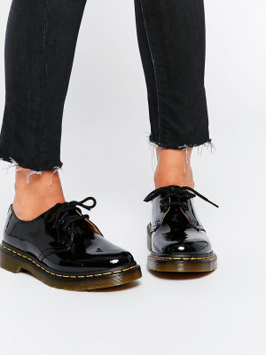Dr Martens 1461 Classic Flat Shoes In Black Patent