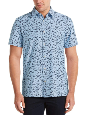 Slim Fit Abstract Floral Print Shirt