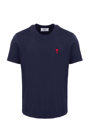 Ami Logo Embroidered T-shirt