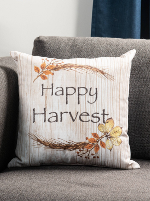 18"x18" Happy Harvest Throw Pillow - Sure Fit