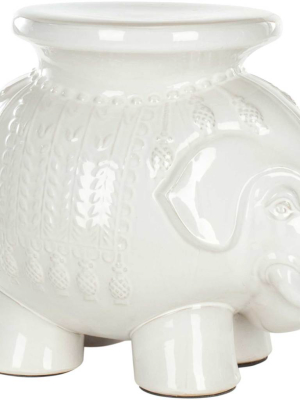 Elephant Garden Stool White