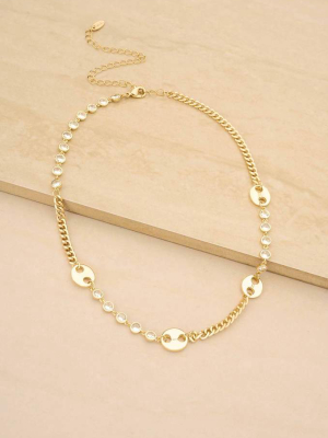 Subtle Sparkle 18k Gold Plated Necklace