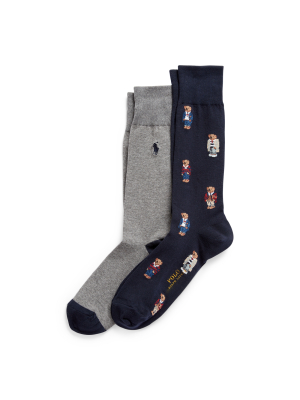 Polo Bear Dress Sock 2-pack