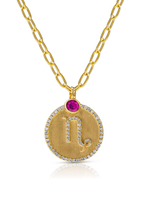 14kt Yellow Gold Rhodolite Garnet Bezel Charm