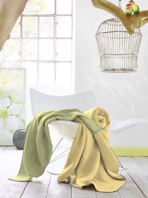 Duo Cotton Throw 150x200cm In Ochre