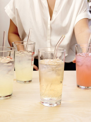 Clear Reusable Glass Straws