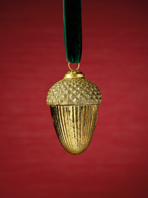 Acorn Ornament - Gold - Set Of 4