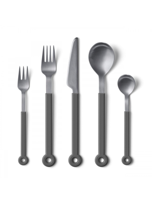 Mono Ring Gray Cutlery - 5pc Set