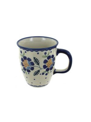 Blue Rose Polish Pottery Sunflower Coffee Mug