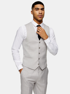 Gray Slim Fit Suit Vest