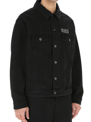 Valentino Vltn Tag Denim Jacket