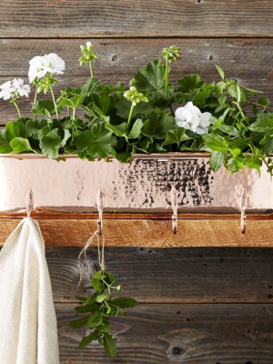 Copper Planter With Hooks