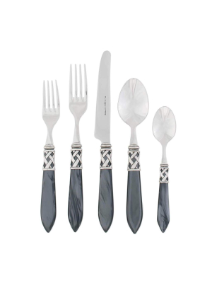 Vietri Aladdin Antique Charcoal 5-piece Place Setting