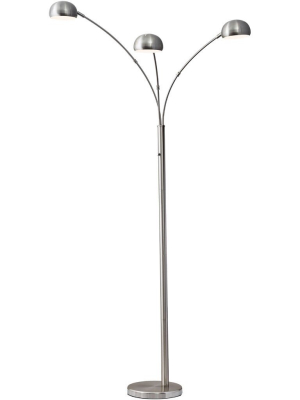 Doral Arc Lamp Brushed Steel