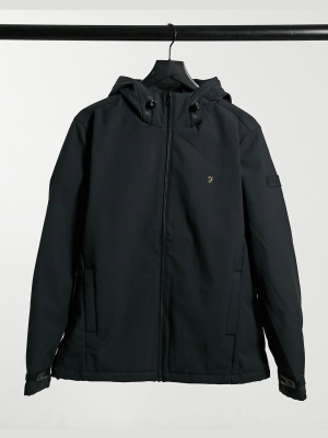 Farah Bective Soft Shell Jacket In Black