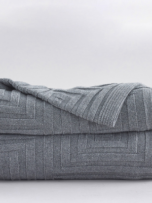 Split P Concentric Square Throw - 60'' L - Gray