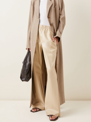 Savannah Vegan Leather Wide-leg Pants