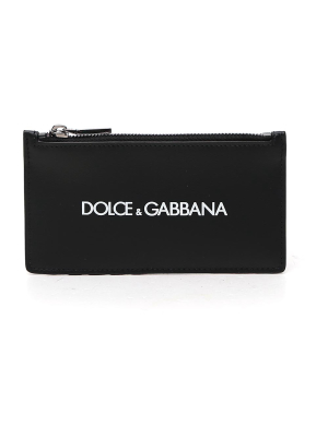 Dolce & Gabbana Logo Print Zipped Cardholder