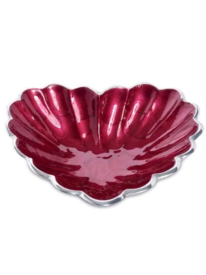 Julia Knight Heart 7" Bowl In Pomegranate