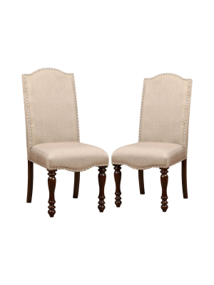 Set Of 2 Lawson Classic Inspired Padded Side Dining Chair Red - Iohomes