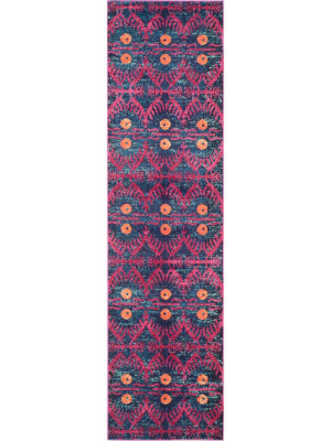 Monaco Bohemian Pink/multi Runner Rug