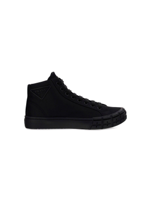 Prada Wheel Cassetta High-top Sneakers