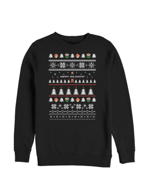 Men's Nintendo Ugly Mario Holiday Sweater Sweatshirt