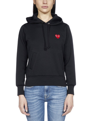 Comme Des Garçons Play Heart Motif Hoodie