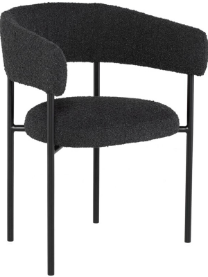 Cassia Dining Chair, Licorice Boucle, Set Of 2