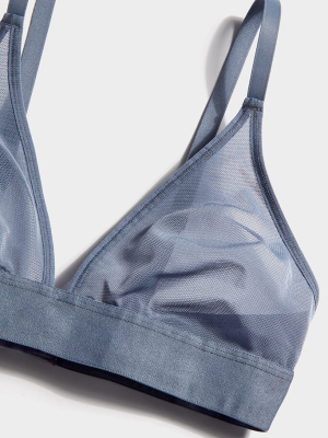 Sieve Triangle Bra In Slate