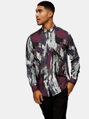 Digital Abstract Paint Print Sim Shirt