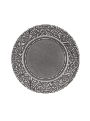 Bordallo Pinheiro Rua Nova Gray Dinner Plate