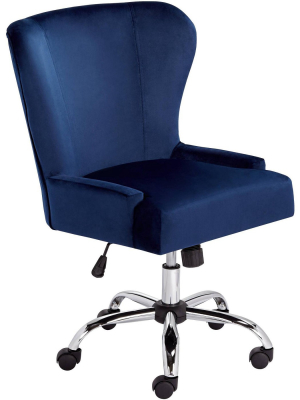 Studio 55d Erin Blue Fabric Adjustable Office Chair