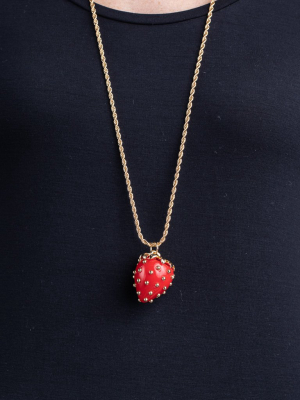 Red Strawberry Necklace