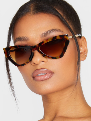 Brown Tortoiseshell Cat Eye Sunglasses