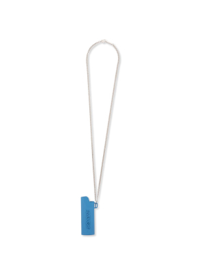 Ambush Logo Lighter Case Necklace L - Blue/silver