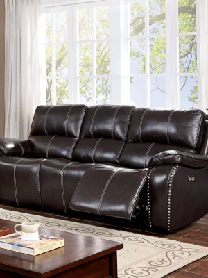 Ingham Power Recliner With Headrest Sofa Dark Brown - Iohomes