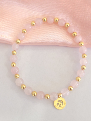 Rose Quartz Intention Bracelet For Love-single